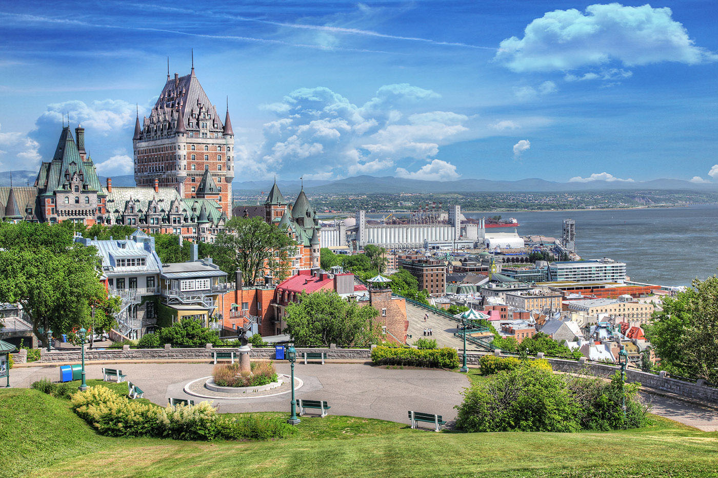 Old Quebec City District in Summer - stock photos and royalty-free images