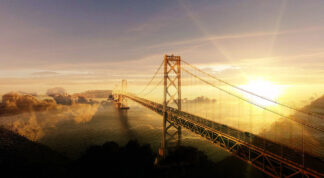 Surreal Suspension Bridge 02 - stock photos and royalty-free images