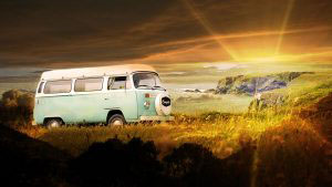 Vintage VW Camper Van Road Trip 06 - stock photos and royalty-free images