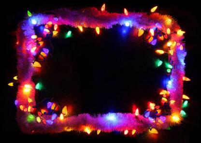 Colorful Christmas Light Frame