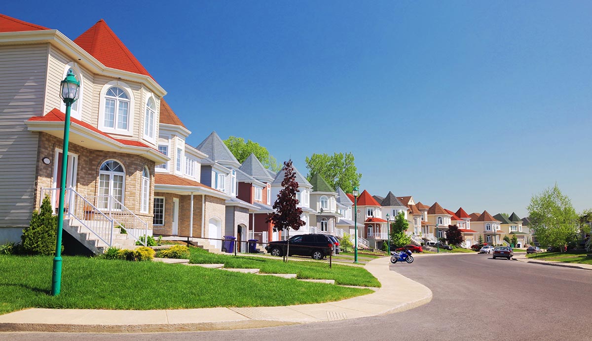 American Perfect Suburban Neighborhood