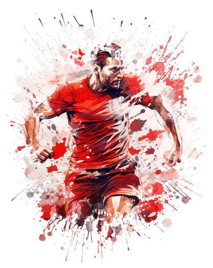 Soccer Player Splash Artwork