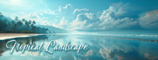 Tropical Landscape Banner - Large Caribbean Beach Photo
