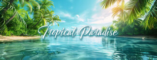Tropical Paradise Banner - Beautiful Lagoon Photo